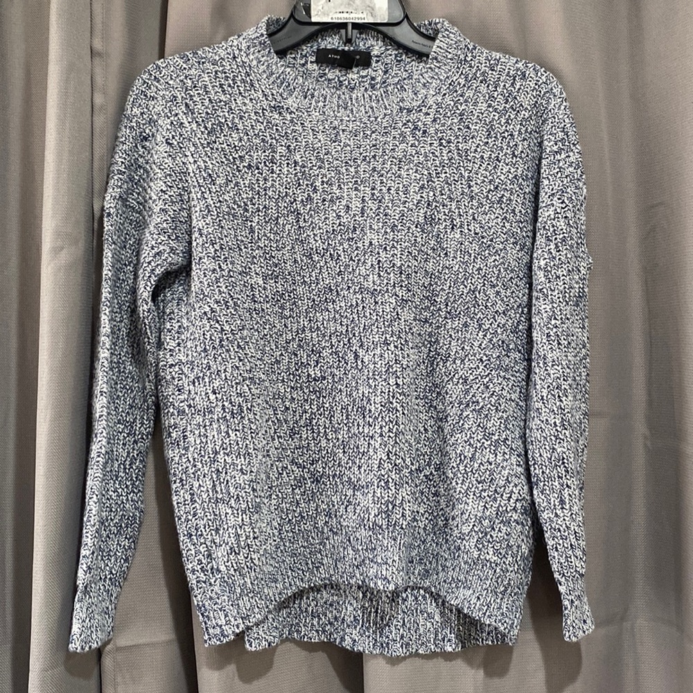 Blue & white sweater
